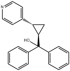 反式-2-(4-吡啶基)-ALPHA,ALPHA-二苯基环丙烷甲醇 结构式