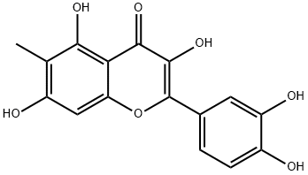 3,3',4',5,7-Pentahydroxy-6-methylflavone 结构式