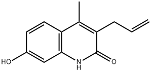 2(1H)-Quinolinone, 7-hydroxy-4-methyl-3-(2-propenyl)- (9CI) 结构式