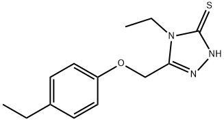 4-乙基-5-((4-乙基苯氧基)甲基)-4H-1,2,4-三唑-3-硫醇 结构式