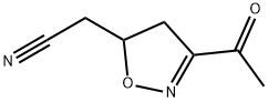 5-Isoxazoleacetonitrile, 3-acetyl-4,5-dihydro- (9CI) 结构式