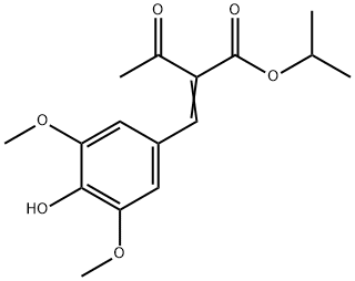 BUTANOIC ACID, 2-[(4-HYDROXY-3,5-DIMETHOXYPHENYL)METHYLENE]-3-OXO-, 1-METHYLETHYL ESTER 结构式