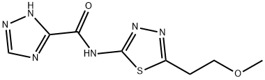1H-1,2,4-Triazole-3-carboxamide,N-[5-(2-methoxyethyl)-1,3,4-thiadiazol-2-yl]- 结构式