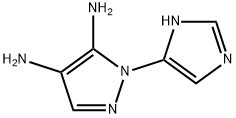 1H-Pyrazole-4,5-diamine,  1-(1H-imidazol-4-yl)-  (9CI) 结构式