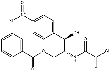 [R-(R*,R*)]-2-(2,2-dichloroacetamido)-3-hydroxy-3-(p-nitrophenyl)ethyl benzoate 结构式