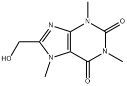 8-(hydroxymethyl)-1,3,7-trimethyl-purine-2,6-dione 结构式