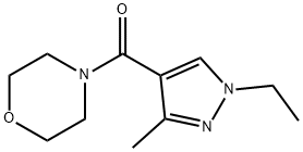 Morpholine, 4-[(1-ethyl-3-methyl-1H-pyrazol-4-yl)carbonyl]- (9CI) 结构式