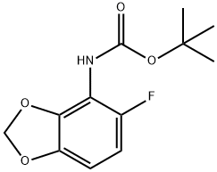 TERT-BUTYL (5-FLUORO-1,3-BENZODIOXOL-4-YL)CARBAMATE 结构式