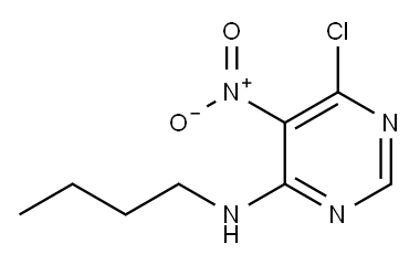 N-丁基-6-氯-5-硝基-4-嘧啶胺 结构式