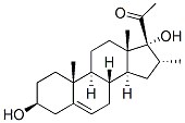 16Α-甲基孕甾-5-烯-3Β,17Α-二醇-20-酮 结构式