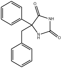 5-BENZYL-5-PHENYLIMIDAZOLIDINE-2,4-DIONE 结构式