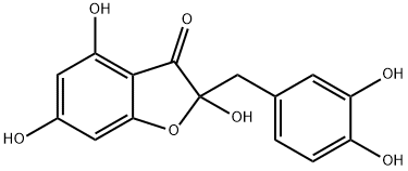 2-[(3,4-Dihydroxyphenyl)methyl]-2,4,6-trihydroxy-3(2H)-benzofuranone 结构式