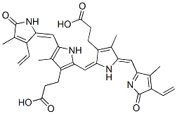 3-[2-[(Z)-[(5Z)-3-(2-carboxyethyl)-5-[(4-ethenyl-3-methyl-5-oxo-pyrrol -2-yl)methylidene]-4-methyl-pyrrol-2-ylidene]methyl]-5-[(Z)-(3-ethenyl -4-methyl-5-oxo-pyrrol-2-ylidene)methyl]-4-methyl-1H-pyrrol-3-yl]propa noic acid 结构式