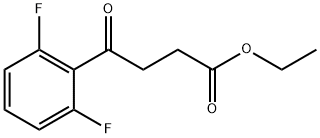 ETHYL 4-(2,6-DIFLUOROPHENYL)-4-OXOBUTYRATE 结构式