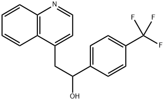 2-(喹啉-4-基)-1-(4-(三氟甲基)苯基)乙烷-1-醇 结构式