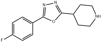 4-(5-(4-氟苯基)-1,3,4-噁二唑-2-基)哌啶 结构式