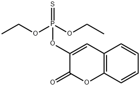Thiophosphoric acid O,O-diethyl O-(coumarin-3-yl) ester 结构式