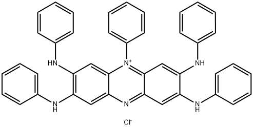 5-苯基-2,3,7,8-四(苯基氨基)吩嗪鎓氯化物 结构式