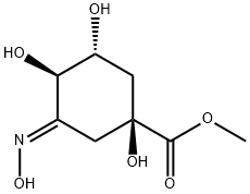 Cyclohexanecarboxylic acid, 1,3,4-trihydroxy-5-(hydroxyimino)-, methyl ester, (1S,3R,4R,5E)- (9CI) 结构式