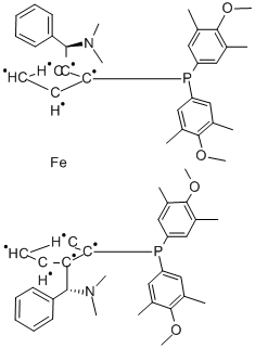 (SP,S'P)-1,1'-Bis[bis(4-methoxy-3,5-dimethylphenyl)phosphino]-2,2'-bis[(R)-α-(dimethylamino)benzyl]ferrocene