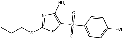 4-AMINO-5-(4-CHLOROPHENYLSULFONYL)-2-(PROPYLTHIO)THIAZOLE 结构式