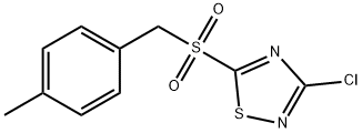 3-CHLORO-5-(4-METHYLBENZYLSULFONYL)-1,2,4-THIADIAZOLE 结构式