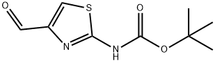 (4-醛基噻唑-2-基)氨基甲酸叔丁酯 结构式