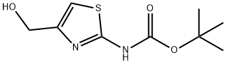 (4-羟甲基噻唑-2-基)氨基甲酸叔丁酯 结构式