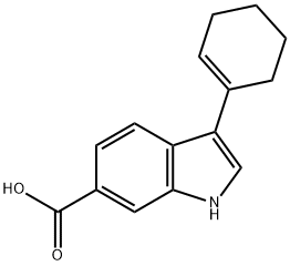 3-环己烯基-1H-吲哚-6-甲酸 结构式