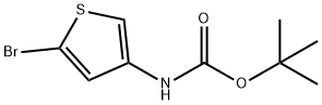 2-溴-4-(N-叔丁氧羰基胺基)噻吩 结构式