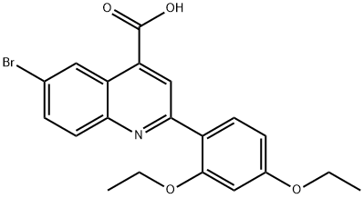 6-BROMO-2-(2,4-DIETHOXY-PHENYL)-QUINOLINE-4-CARBOXYLIC ACID 结构式