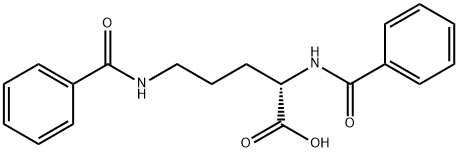 (+)-N2,N5-Dibenzoyl-L-ornithine 结构式