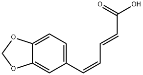 (2E,4Z)-5-(1,3-Benzodioxol-5-yl)-2,4-pentadienoic acid 结构式