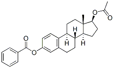 estra-1,3,5(10)-triene-3,17beta-diol 17-acetate 3-benzoate 结构式