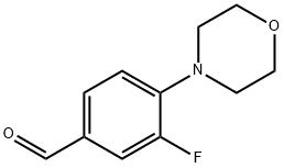 3-氟-4-吗啉-4-基苯甲醛 结构式