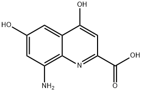 2-Quinolinecarboxylic acid, 8-amino-4,6-dihydroxy- (9CI) 结构式