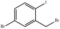4-溴-2-溴甲基-1-碘苯 结构式