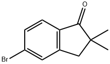 5-溴-2,2-二甲基-2,3-二氢-1H-茚-1-酮 结构式