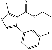 3-(3-氯苯基)-5-甲基异噁唑-4-甲酸乙酯 结构式