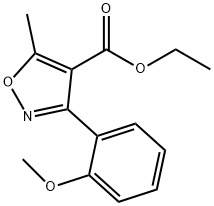 4-Isoxazolecarboxylicacid,3-(2-methoxyphenyl)-5-methyl-,ethylester(9CI) 结构式