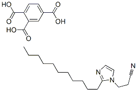 benzene-1,2,4-tricarboxylic acid, compound with 2-undecyl-1H-imidazole-1-propiononitrile (1:1) 结构式