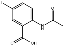 2-乙酰氨基-5-氟苯甲酸 结构式
