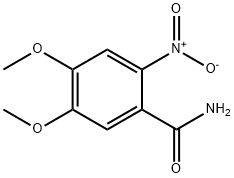 4,5-二甲氧基-2-硝基苯甲酰胺 结构式