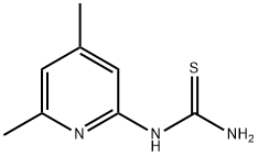 N-(4,6-二甲基-2-吡啶基)硫代尿 结构式