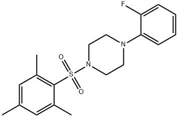 1-(2-fluorophenyl)-4-(mesitylsulfonyl)piperazine 结构式