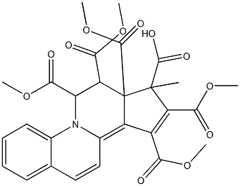 6,7-Dihydrobenzo[f]cyclopenta[a]quinolizine-6,7,7a,8,9,10(8H)-hexacarboxylic acid hexamethyl ester 结构式