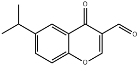 6-异丙基-4-氧代-4H-1-苯并吡喃-3-甲醛 结构式