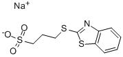 3-(苯骈噻唑-2-巯基)-丙烷磺酸钠 结构式