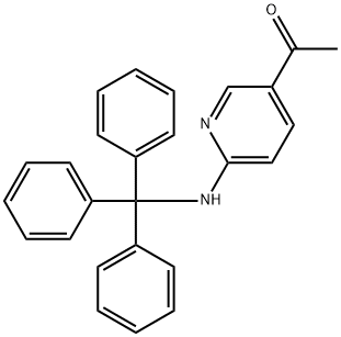 1-[6-(三苯甲基氨基)-吡啶-3-基]-乙酮 结构式