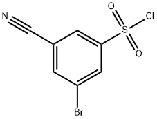 3-BROMO-5-CYANOBENZENESULFONYL CHLORIDE 结构式